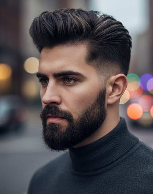 Brushed Back Spiky Hair