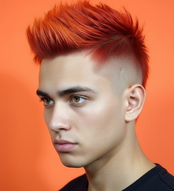 Spiky High Fade Mohawk