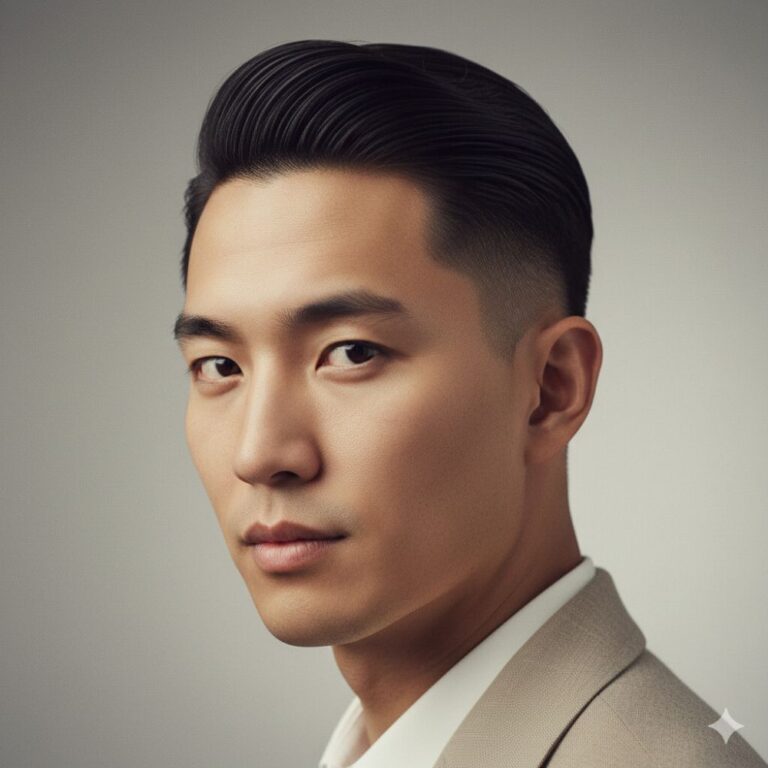 Slick Back with Low Taper Fade