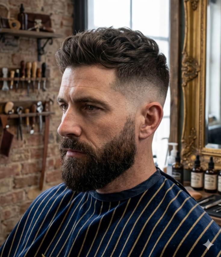 Textured Wavy High and Tight Fade