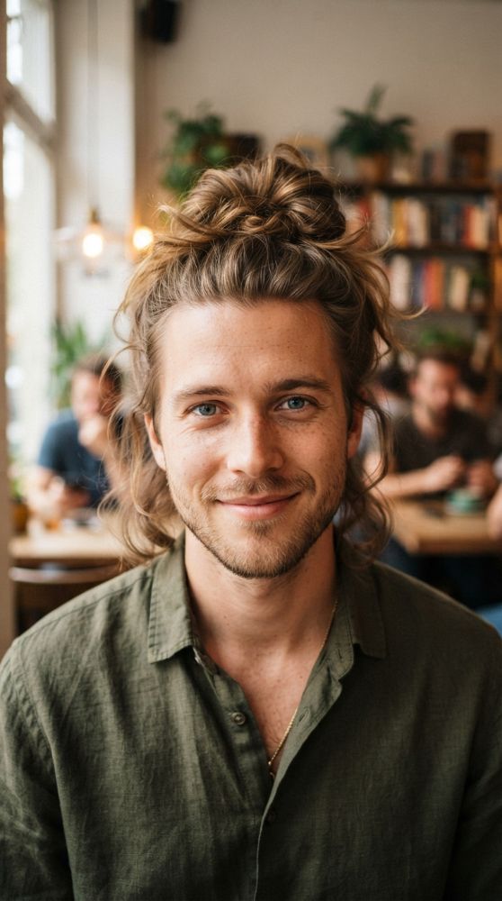 Messy Man Bun