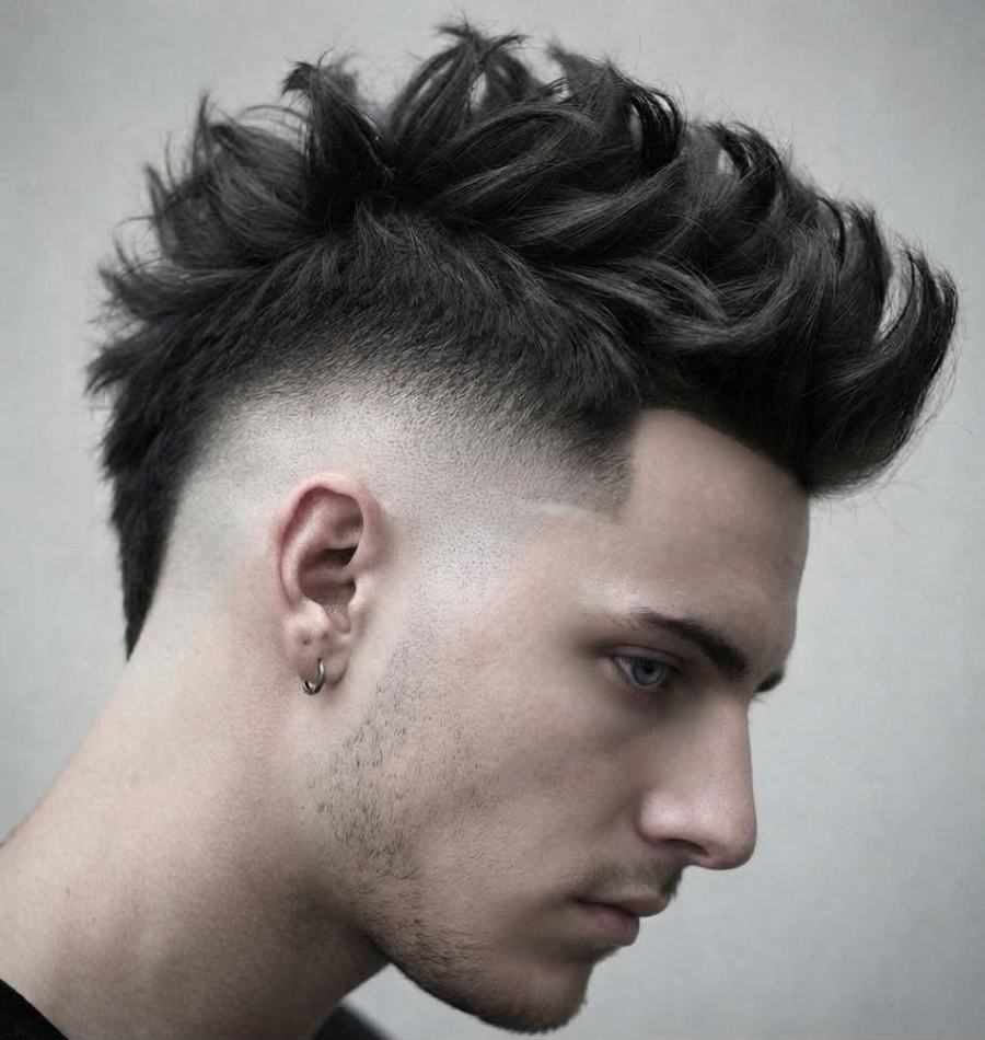 Messy Mohawk Fade